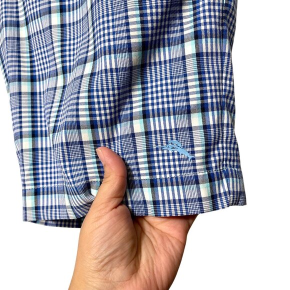 Tommy Bahama Men's IslandZone Plaid 9 Inch Shorts in Blue Size 30 - Picture 4 of 6